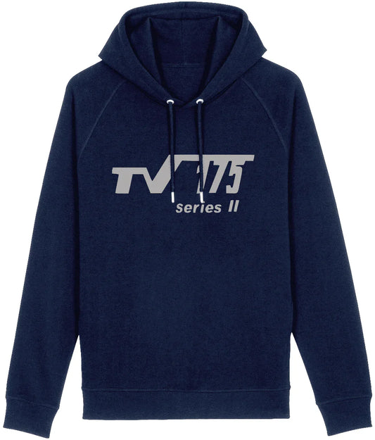 TV175 SERIES 2: Navy Hoodie Inspired by Classic Lambretta Scooters. Small to 3XL - SOUND IS COLOUR