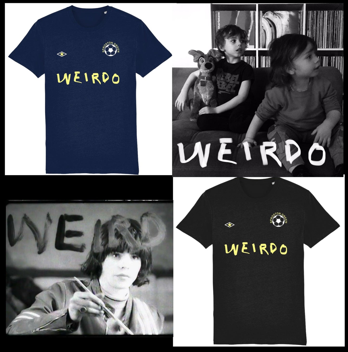 WEIRDO: T-Shirt Inspired by The Charlatans & Football: Small to 4XL (Copy) - SOUND IS COLOUR