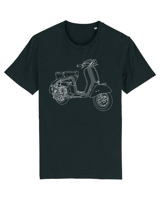 WORKSHOP: T-Shirt Inspired by Classic Vespa Scooters (On Navy & Black) - SOUND IS COLOUR