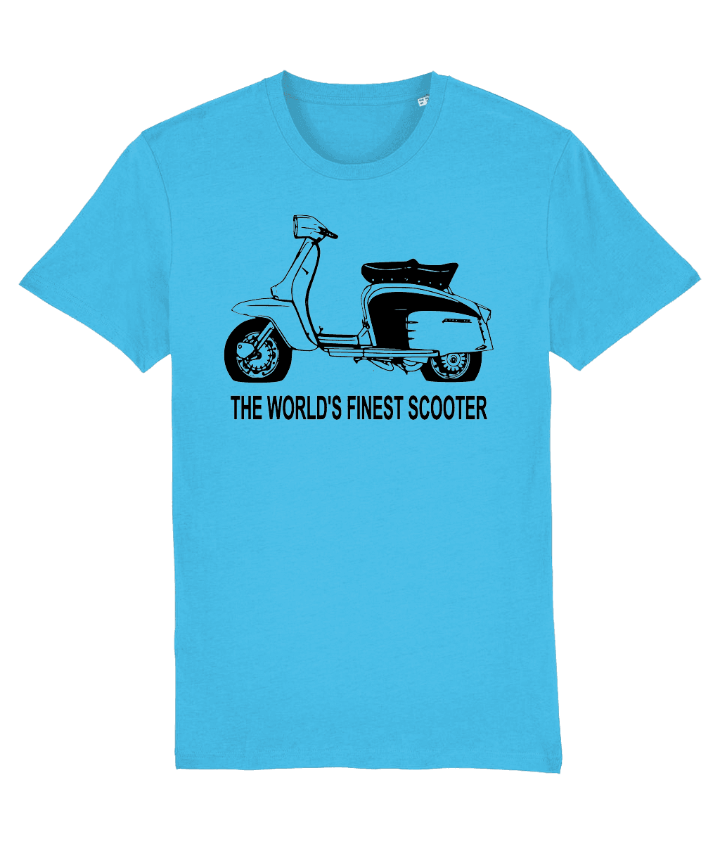 WORLDS FINEST: T-Shirt Inspired by Classic Lambretta Scooters (4 Colour Options) Small to 3XL ( - SOUND IS COLOUR