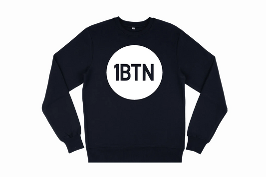 1BTN LARGE LOGO: Sweatshirt Official Merchandise of 1BTN.FM (5 Colour Options) - SOUND IS COLOUR
