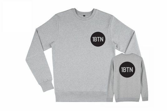1BTN LOGO: 2 Sided Sweatshirt Official Merchandise of 1BTN.FM (5 Colour Options) - SOUND IS COLOUR