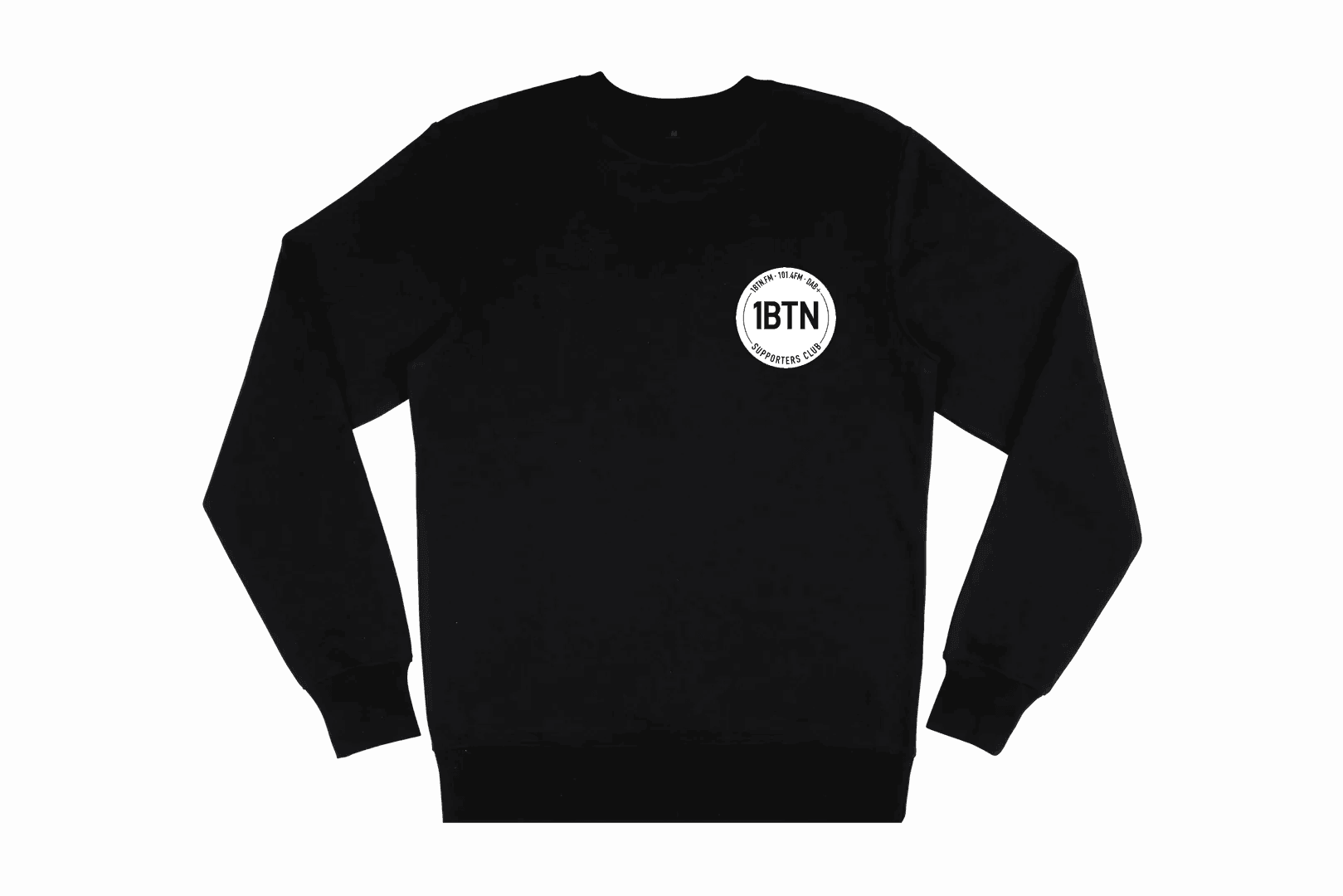1BTN SUPPORTERS CLUB CHEST LOGO: Sweatshirt Official Merchandise of 1BTN.FM (5 Colour Options) - SOUND IS COLOUR