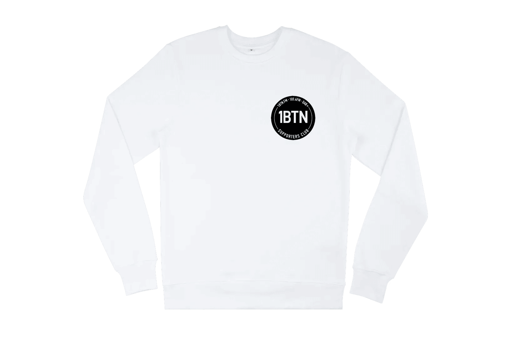1BTN SUPPORTERS CLUB CHEST LOGO: Sweatshirt Official Merchandise of 1BTN.FM (5 Colour Options) - SOUND IS COLOUR