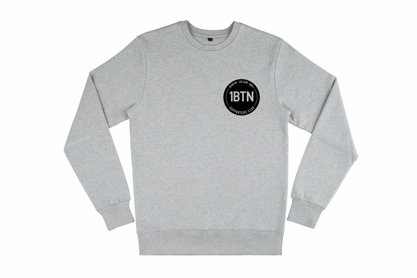 1BTN SUPPORTERS CLUB CHEST LOGO: Sweatshirt Official Merchandise of 1BTN.FM (5 Colour Options) - SOUND IS COLOUR