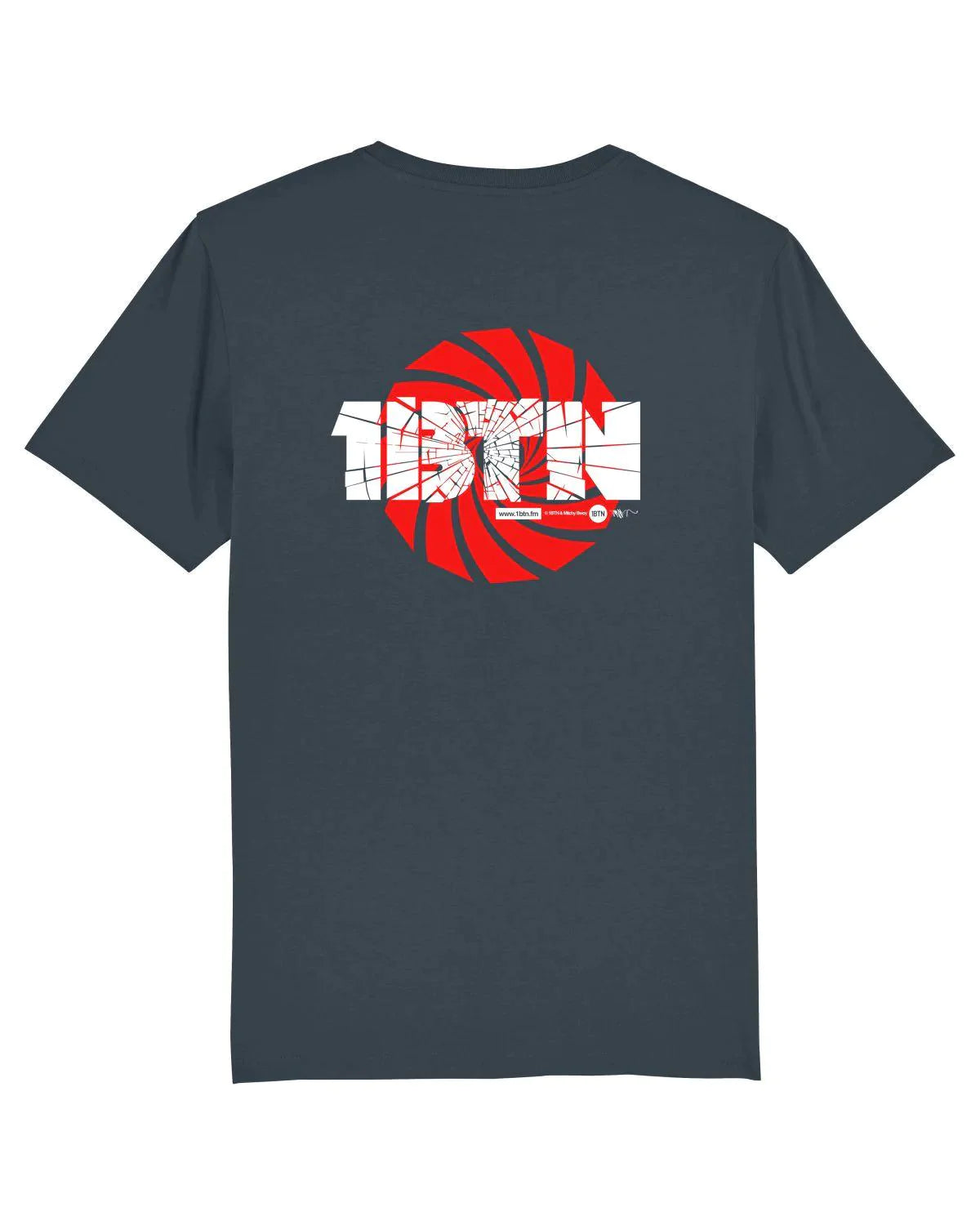 1BTN SWIRL By Mitchy Bwoy: 2 Sided T-Shirt Official Merchandise of 1BTN.FM (5 Colour Options) - SOUND IS COLOUR