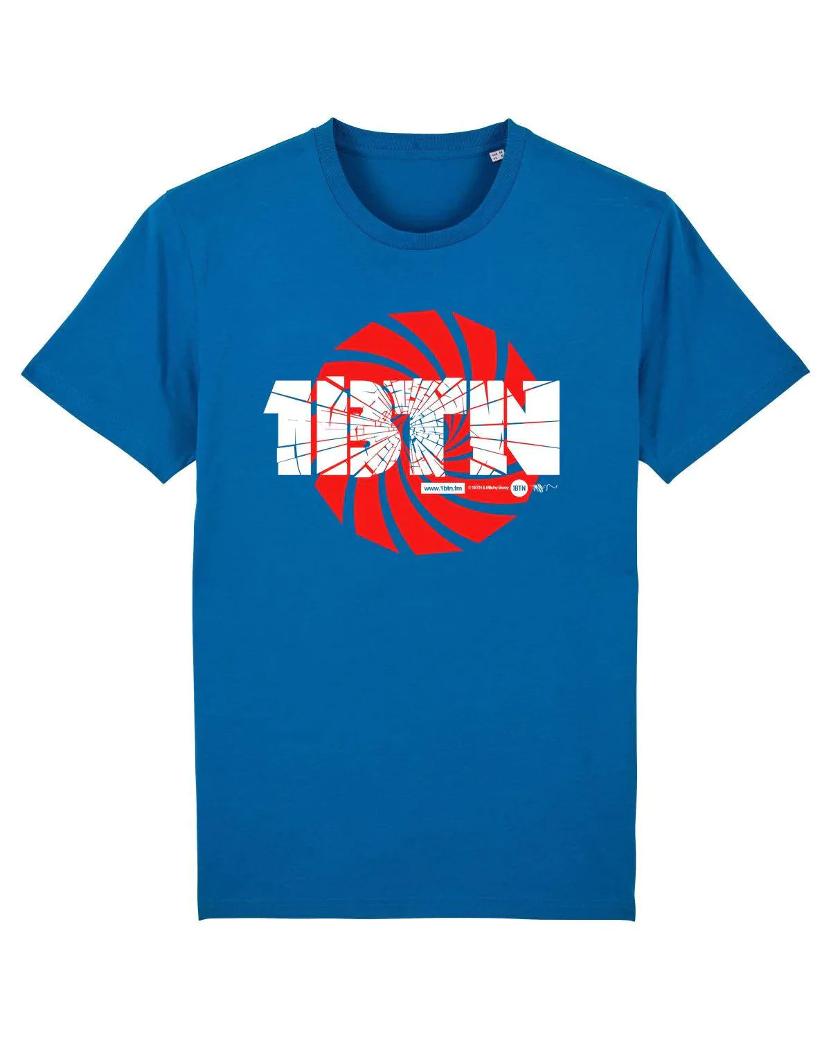 1BTN SWIRL By MItchy Bwoy: T-Shirt Official Merchandise of 1BTN.FM (5 Colour Options) - SOUND IS COLOUR