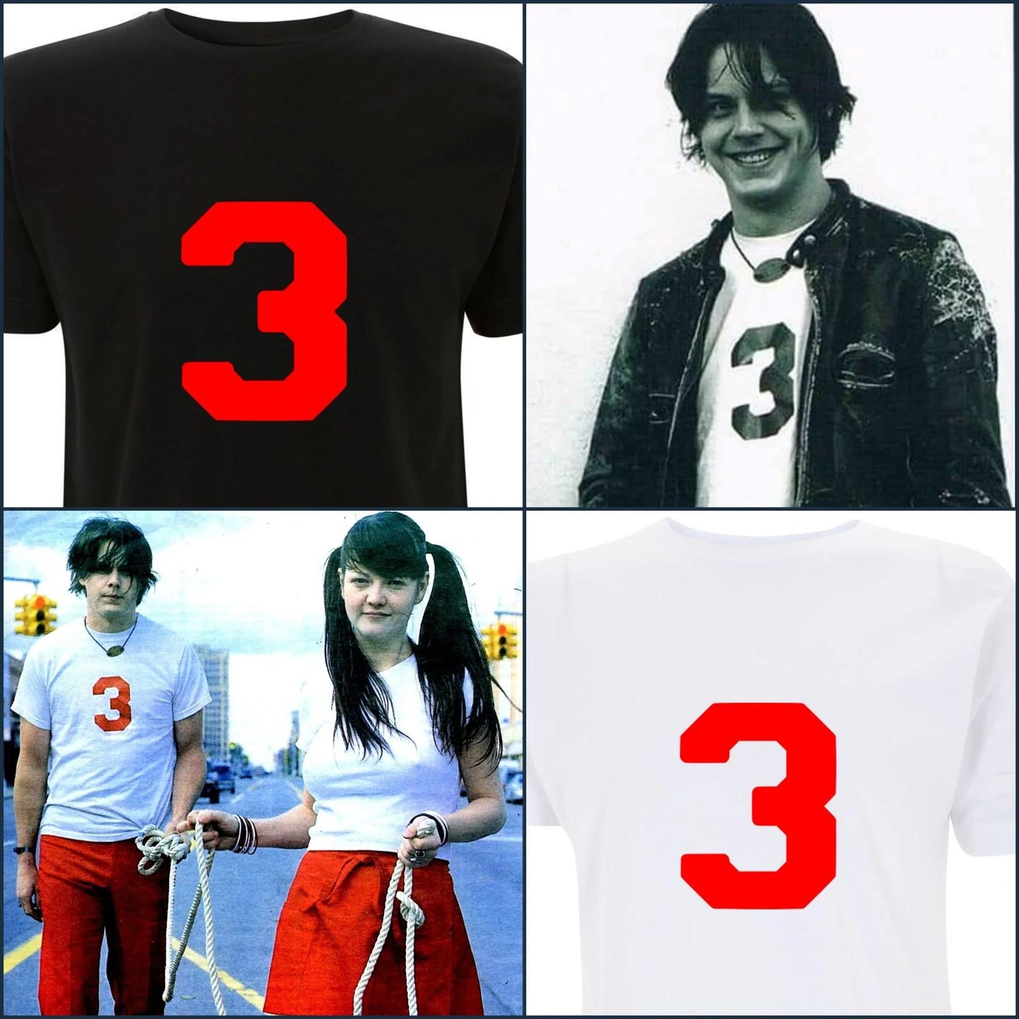 3: T-Shirt As Worn by Jack White (The White Stripes) Many Colours - SOUND IS COLOUR