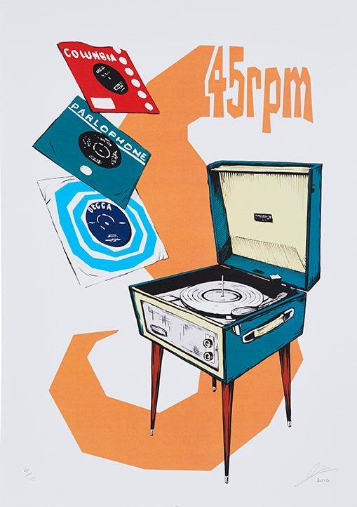 45 RPM: T-Shirt Inspired by Record Collecting - SOUND IS COLOUR