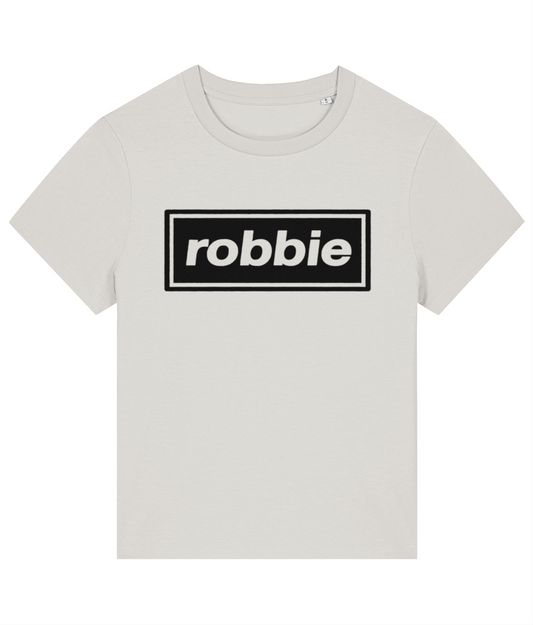 T-Shirt, As Worn By, Robbie Williams,  Robbie Williams t-shirt, take that, t-shirt, oasis, oasis logo, sound is colour, female cut, female t-shirt,  Robbie Oasis Logo T-Shirt