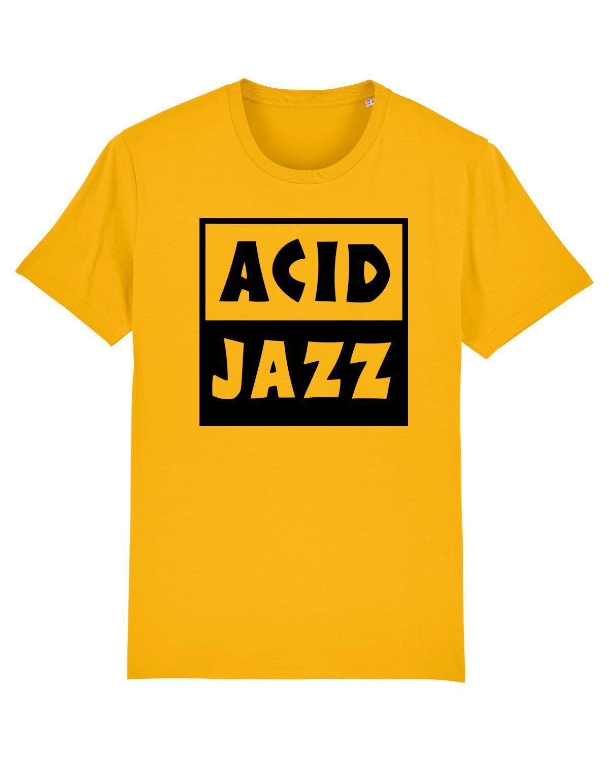 ACID JAZZ: Black Logo T-Shirt Official Merchandise of Acid Jazz Records (3 Colour Options) - SOUND IS COLOUR