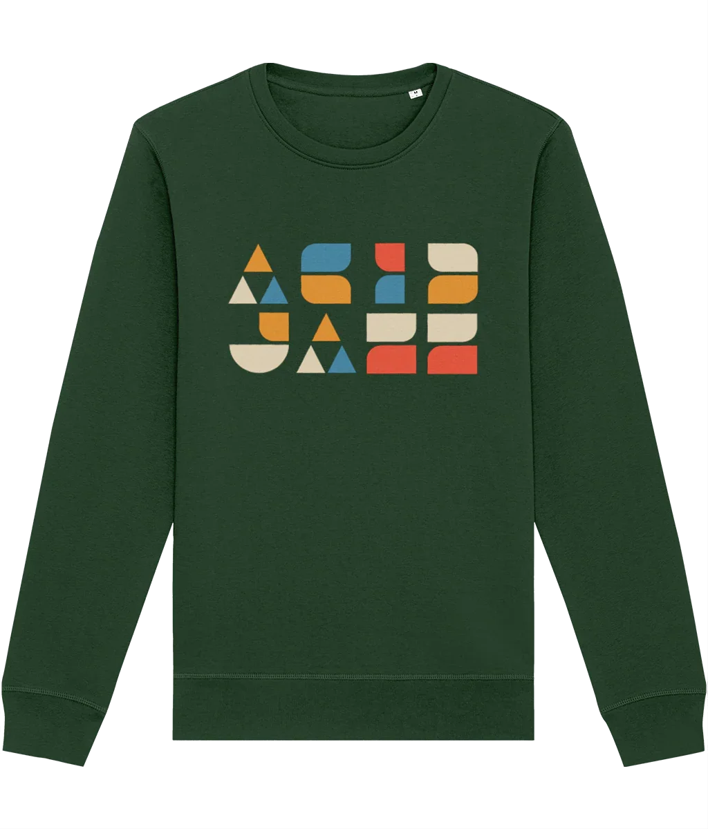 ACID JAZZ: Sweatshirt Inspired by Acid Jazz and Bauhaus. Small to 4XL in 3 Colours - SOUND IS COLOUR