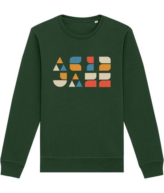 ACID JAZZ: Sweatshirt Inspired by Acid Jazz and Bauhaus. Small to 4XL in 3 Colours - SOUND IS COLOUR