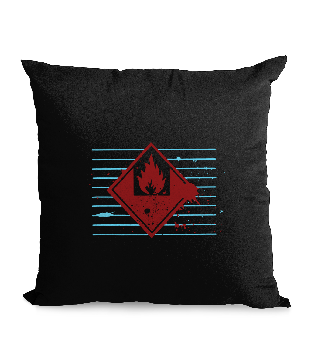 BLUE LINES: Black Throw Cushion Inspired by Massive Attack - SOUND IS COLOUR