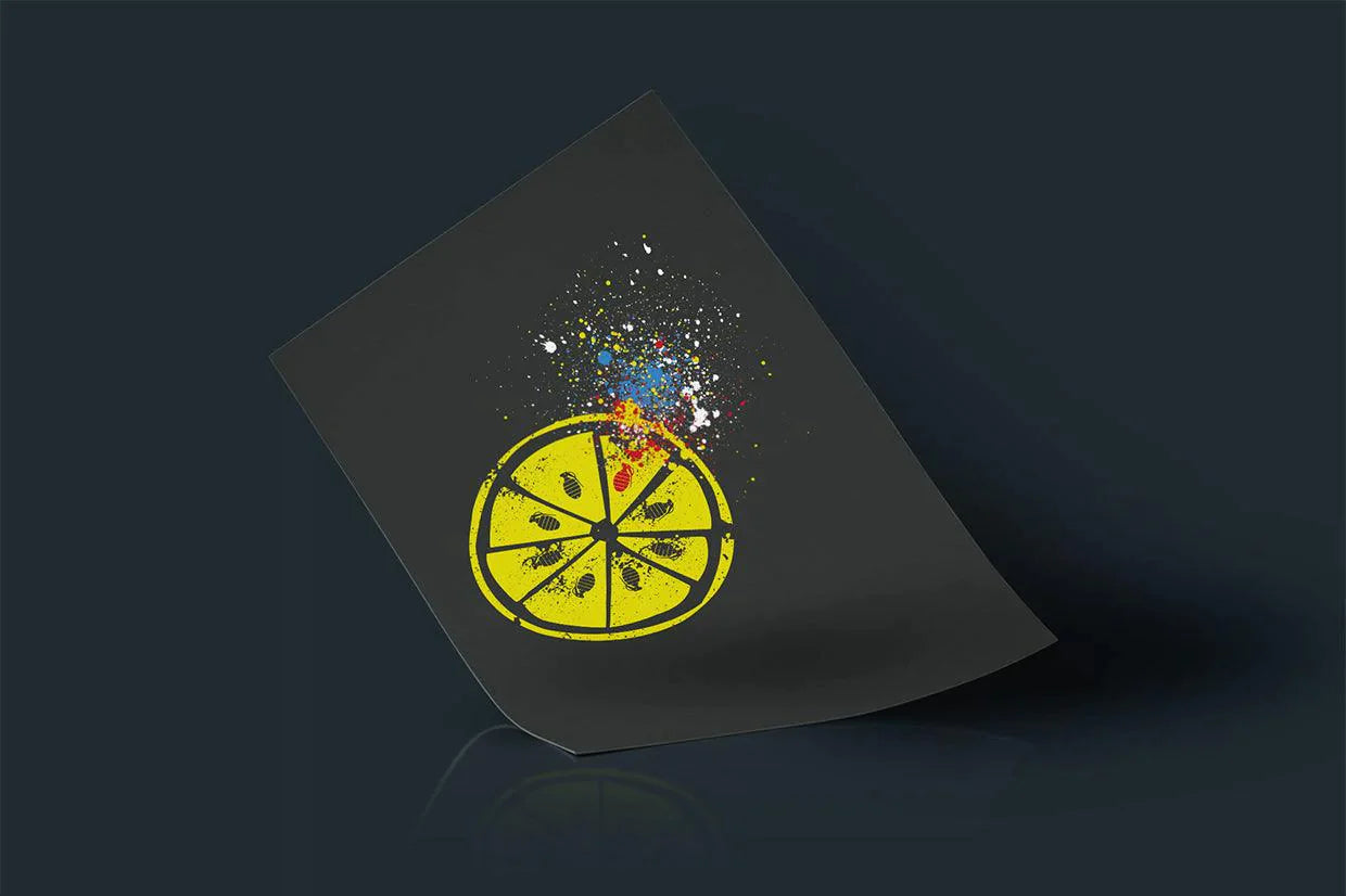 EXPLOSIVE LEMON Fine Art Print: Wall Art Inspired by The Stone Roses - SOUND IS COLOUR