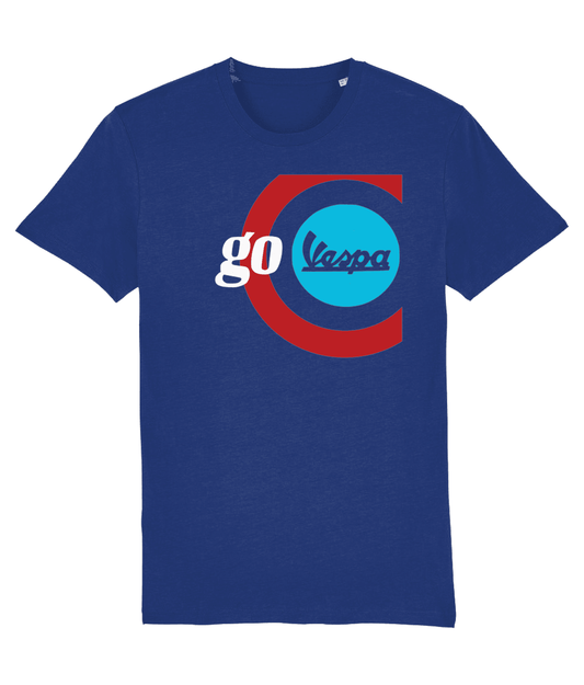 GO VESPA: T-Shirt Inspired by Classic Vespa Scooters (4 Colour Options) Small to 4XL - SOUND IS COLOUR