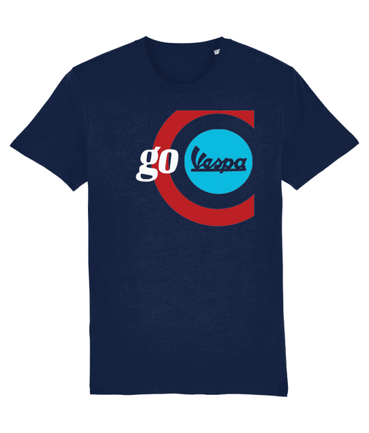 GO VESPA: T-Shirt Inspired by Classic Vespa Scooters (4 Colour Options) Small to 4XL - SOUND IS COLOUR