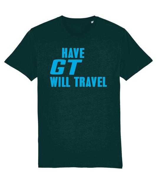 GT WILL TRAVEL T-Shirt Inspired by Classic Adverts of Lambretta Scooters (4 Colour Options) Small to 4XL (Copy) - SOUND IS COLOUR