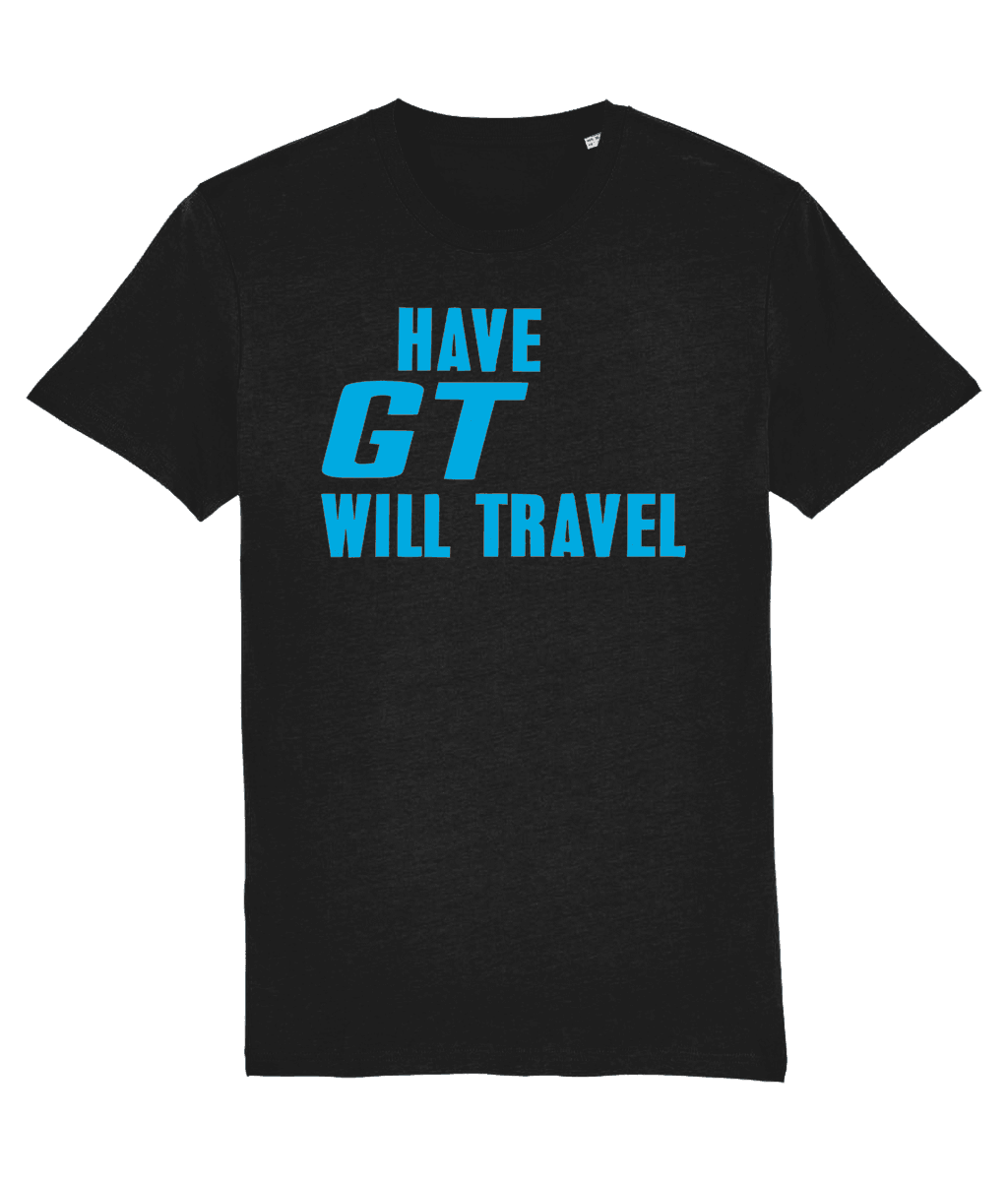 GT WILL TRAVEL T-Shirt Inspired by Classic Adverts of Lambretta Scooters (4 Colour Options) Small to 4XL (Copy) - SOUND IS COLOUR