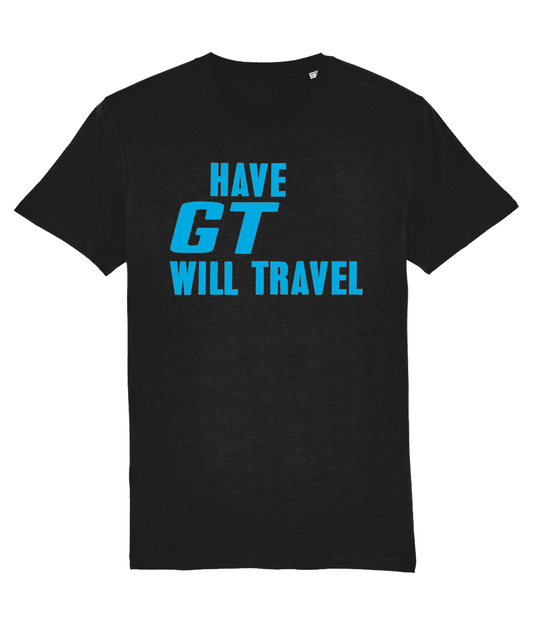 GT WILL TRAVEL T-Shirt Inspired by Classic Adverts of Lambretta Scooters (4 Colour Options) Small to 4XL (Copy) - SOUND IS COLOUR
