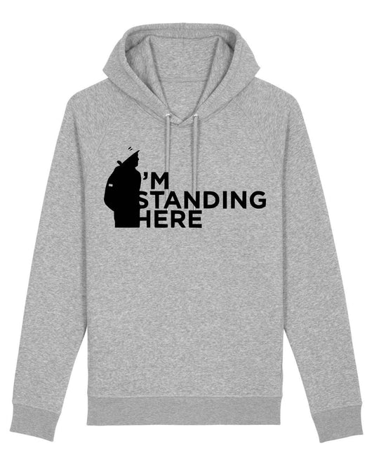 I'M STANDING HERE: Hoodie in NUFC Colours Inspired by Terrace Culture (3 Colour Options) - SOUND IS COLOUR