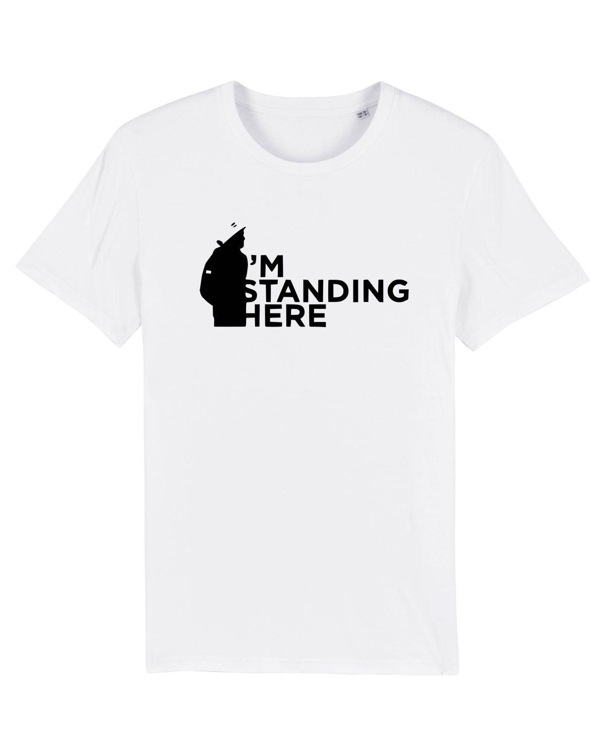 I'M STANDING HERE: T-Shirt in NUFC Colours Inspired by Terrace Culture (4 Colour Options) - SOUND IS COLOUR