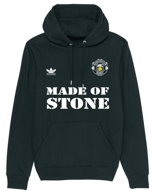 MANCHESTER ROSES (Man United Black Version): Hoodie (Front Pouch) Inspired by The Stone Roses & Football - SOUND IS COLOUR