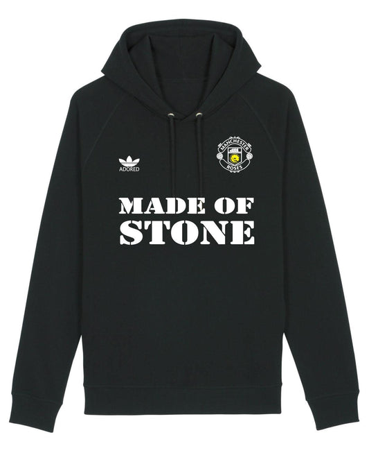MANCHESTER ROSES (Man United Black Version): Hoodie Inspired by The Stone Roses & Football - SOUND IS COLOUR