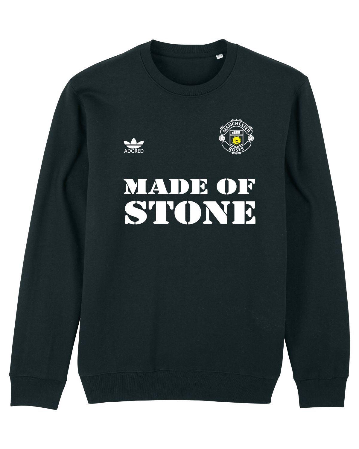 MANCHESTER ROSES (Man United Black Version): Sweatshirt Inspired by The Stone Roses & Football - SOUND IS COLOUR