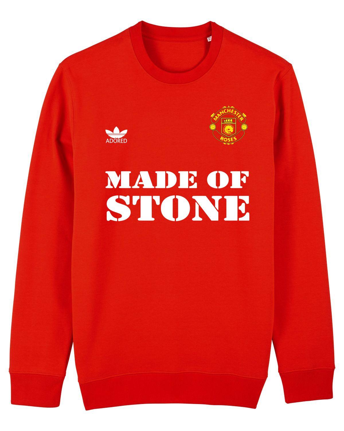 MANCHESTER ROSES (Man United Red Version): Sweatshirt Inspired by The Stone Roses & Football - SOUND IS COLOUR