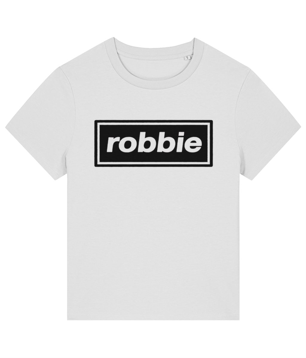 T-Shirt, As Worn By, Robbie Williams,  Robbie Williams t-shirt, take that, t-shirt, oasis, oasis logo, sound is colour, female cut, female t-shirt