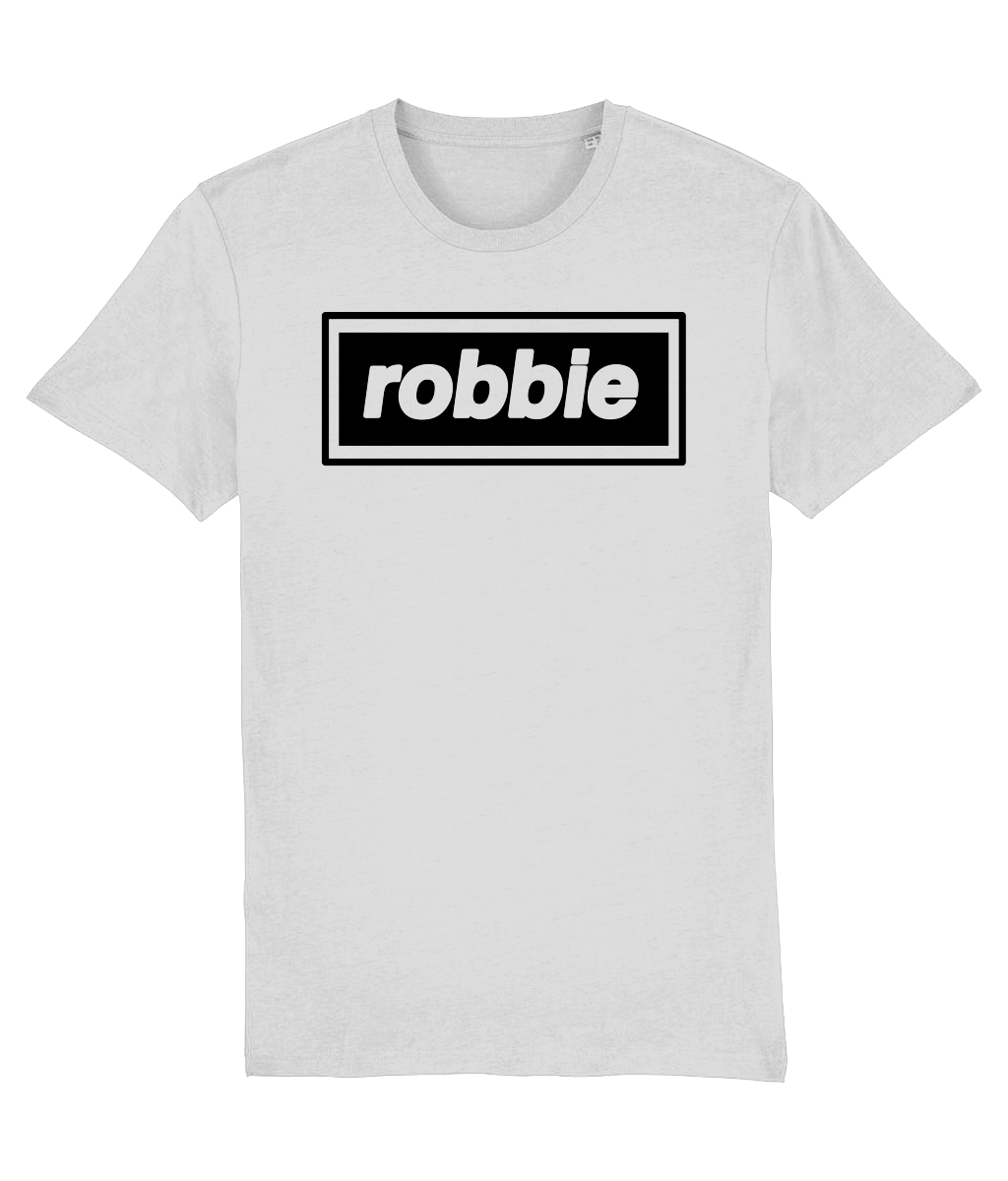 ROBBIE: T-Shirt As Worn by Robbie Williams. Small to 4XL(White & Off White)