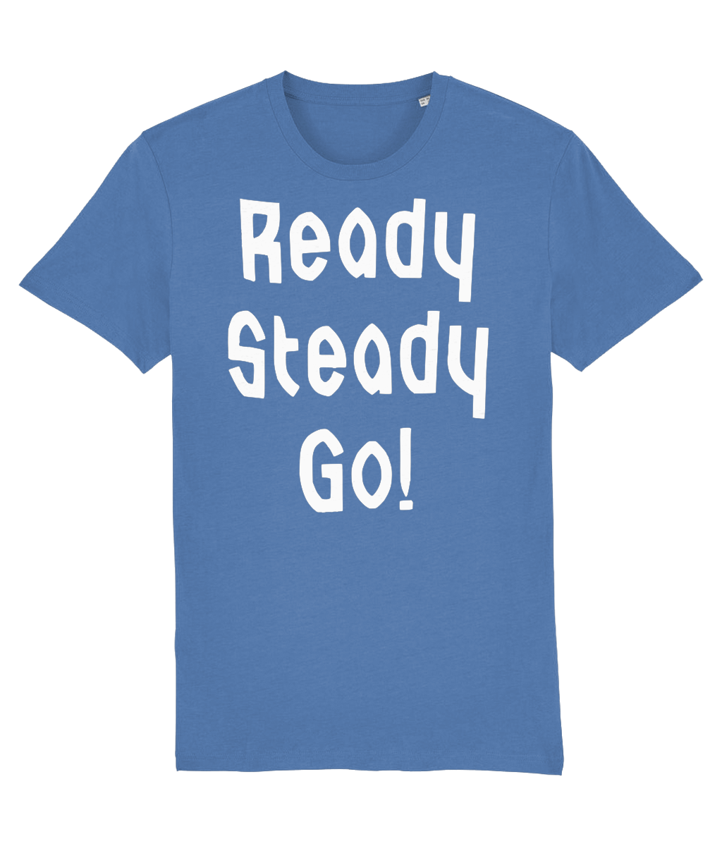 READY STEADY GO! T-Shirt Small to 4XL in 4 Colours (90's Brit Pop Favorite and  As Worn By Graham Coxon)