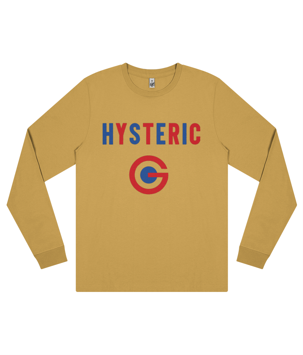 HYSTERIC 1990: Long Sleeve T-Shirt As Worn by Bobby Gillespie (Primal Scream). 3 Colours Small to 3XL - SOUND IS COLOUR