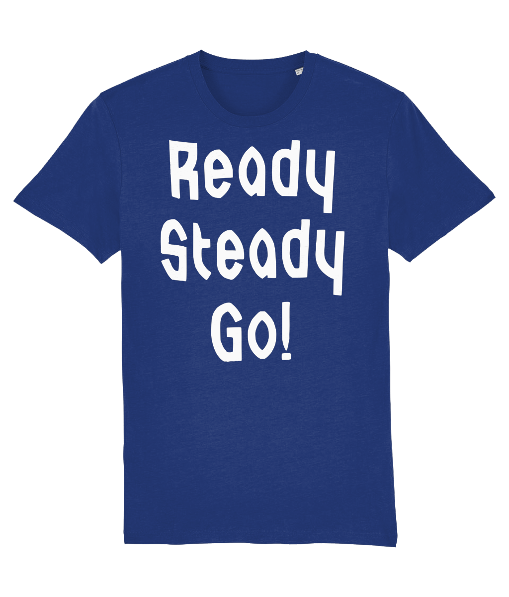 READY STEADY GO! T-Shirt Small to 4XL in 4 Colours (90's Brit Pop Favorite and  As Worn By Graham Coxon)