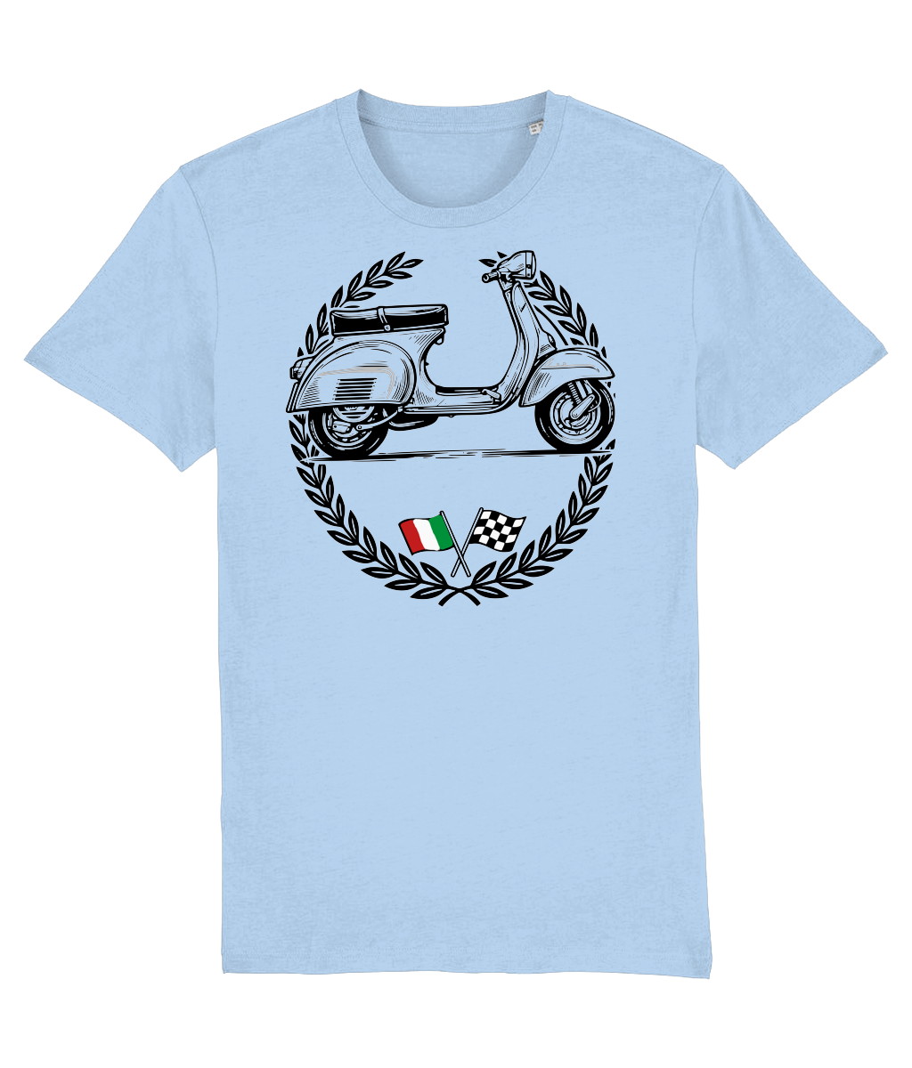 VESPA ITALY: T-Shirt Inspired by Classic Vespa Scooters (3 Colour Options) Small to 3XL