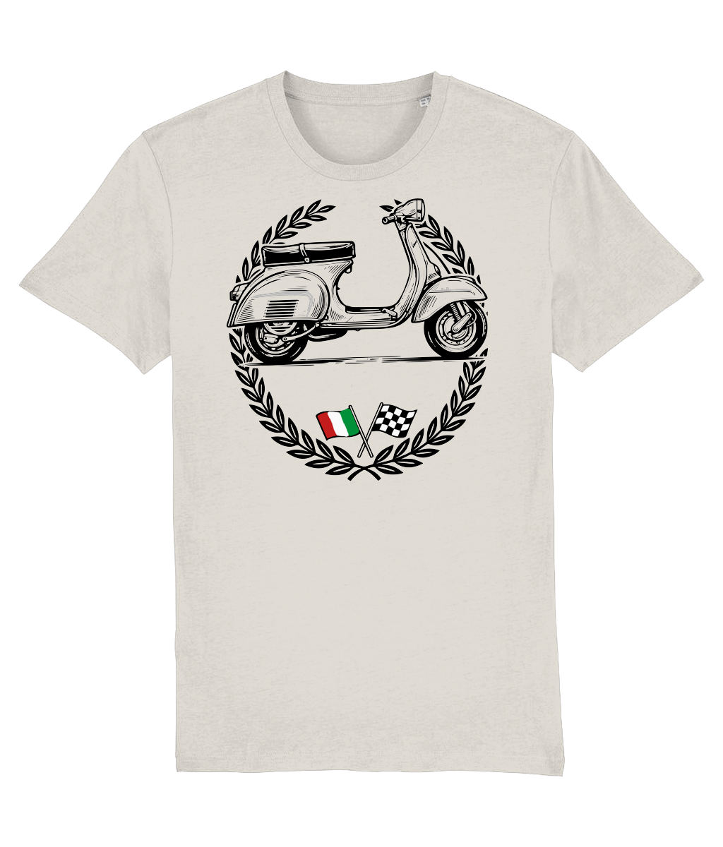 VESPA ITALY: T-Shirt Inspired by Classic Vespa Scooters (3 Colour Options) Small to 3XL