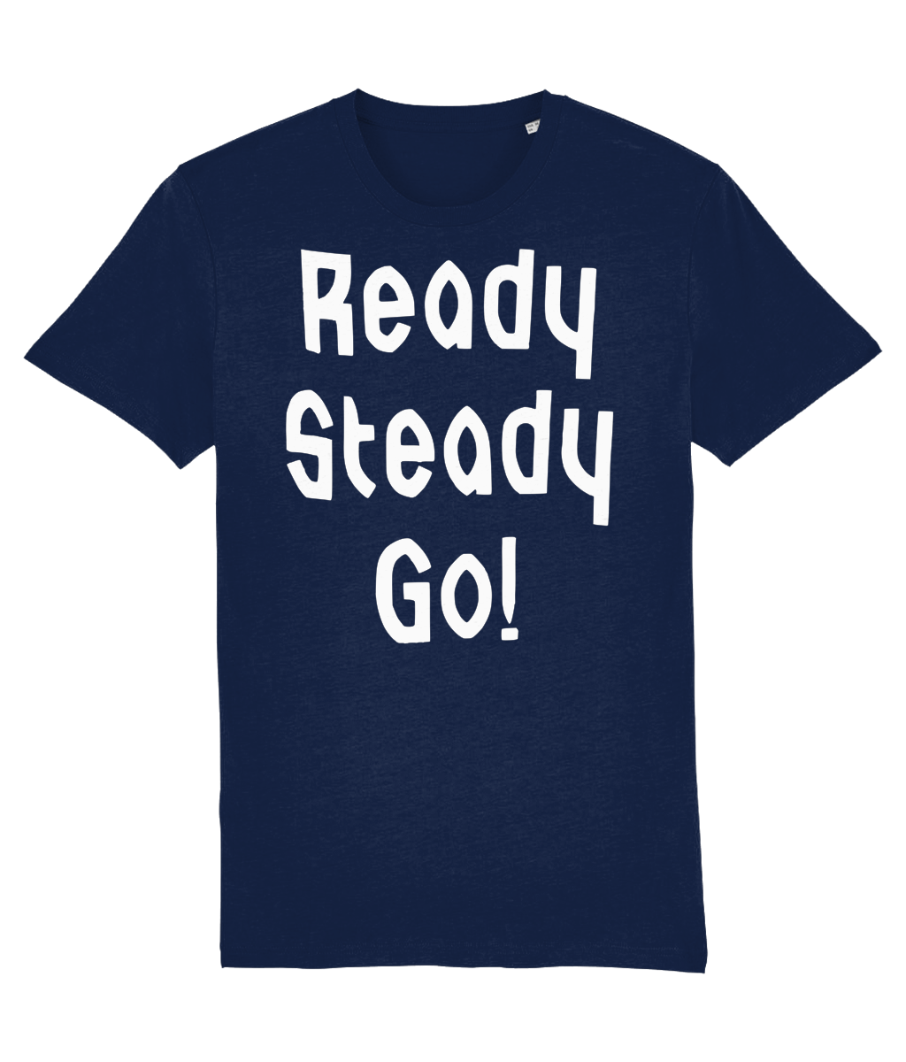 READY STEADY GO! T-Shirt Small to 4XL in 4 Colours (90's Brit Pop Favorite and  As Worn By Graham Coxon)