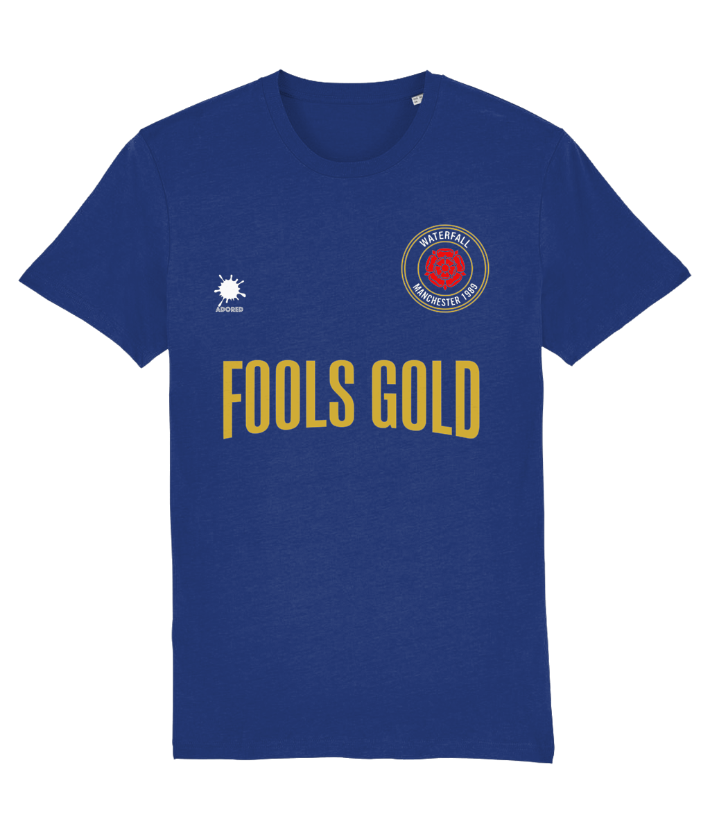 FOOLS GOLD: T-Shirt Inspired by The Stone Roses & Football. 3 Colours Small to 4XL