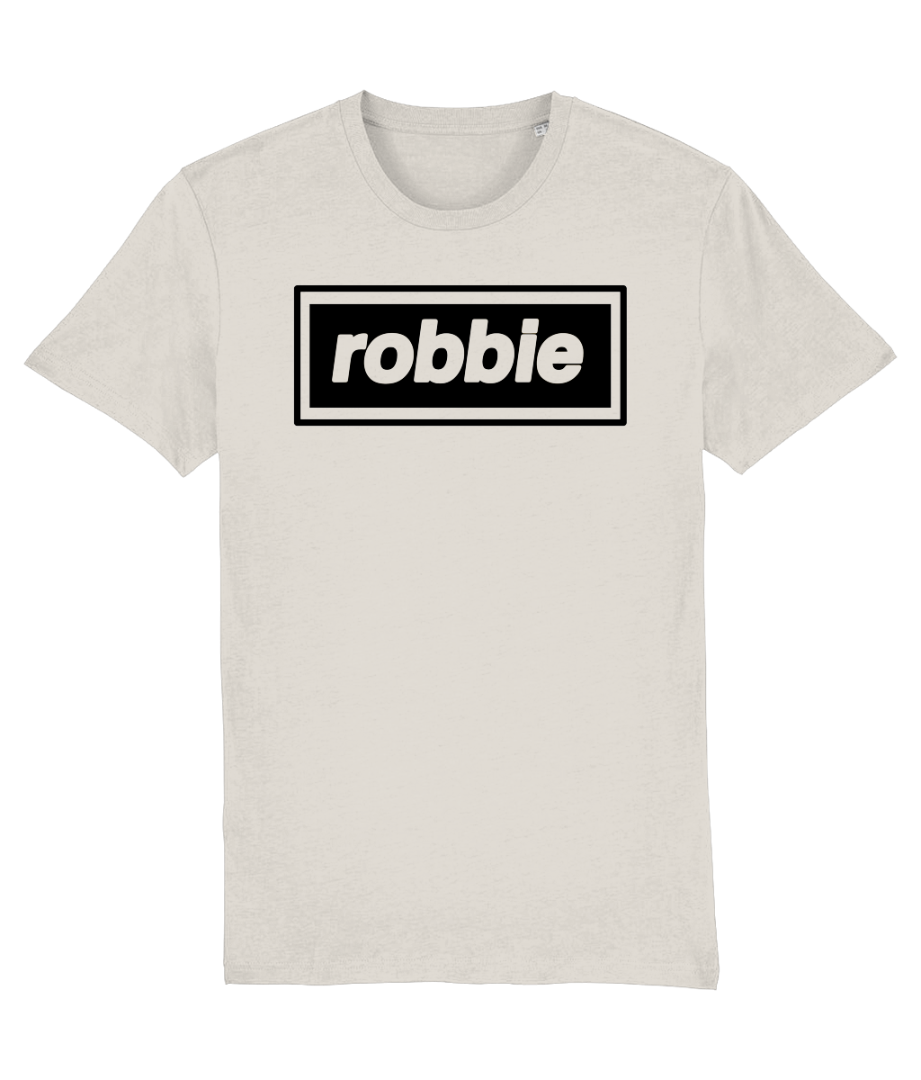 ROBBIE: T-Shirt As Worn by Robbie Williams. Small to 4XL(White & Off White)