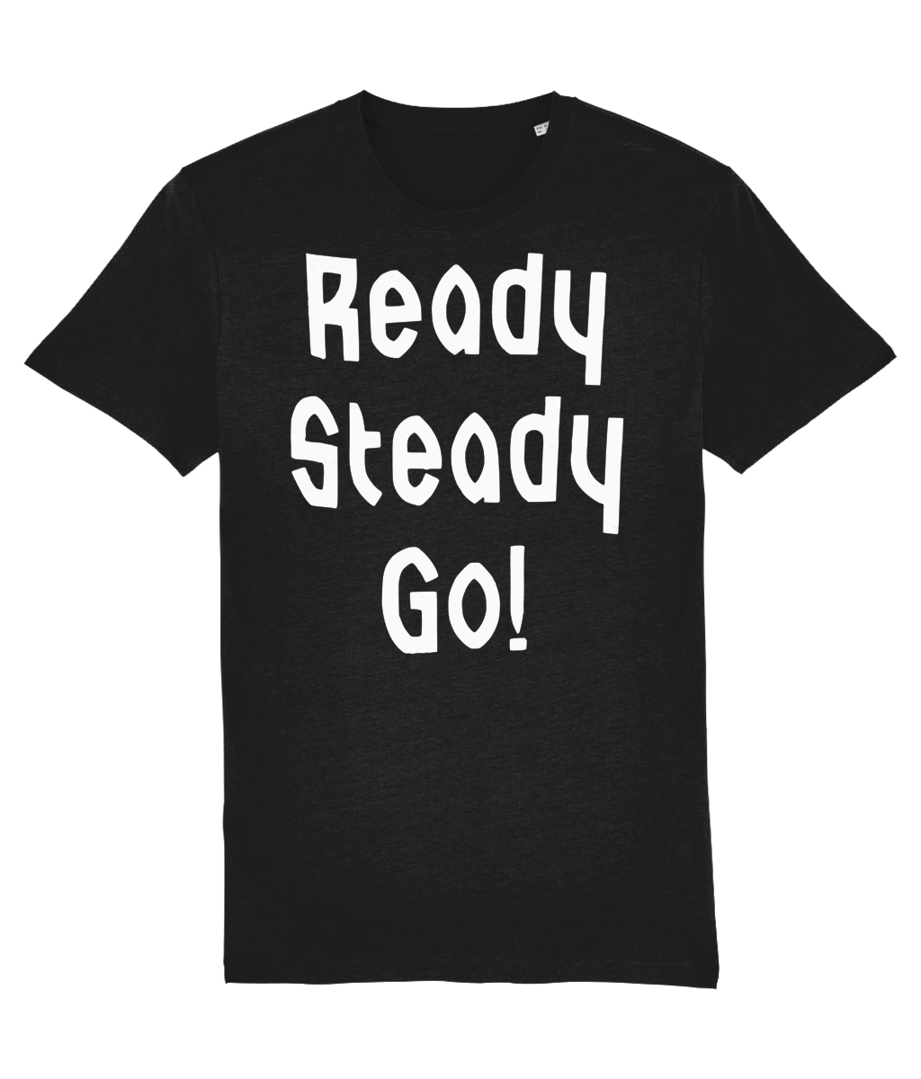 READY STEADY GO! T-Shirt Small to 4XL in 4 Colours (90's Brit Pop Favorite and  As Worn By Graham Coxon)