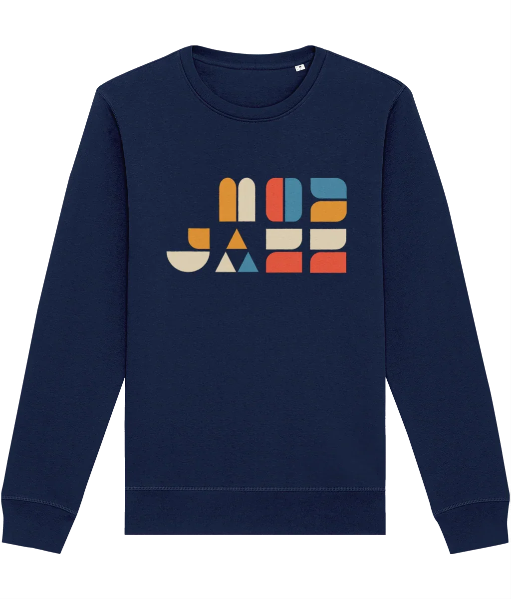 MOD JAZZ: Sweatshirt Inspired by Acid Jazz and Bauhaus. Small to 4XL in 3 Colours - SOUND IS COLOUR
