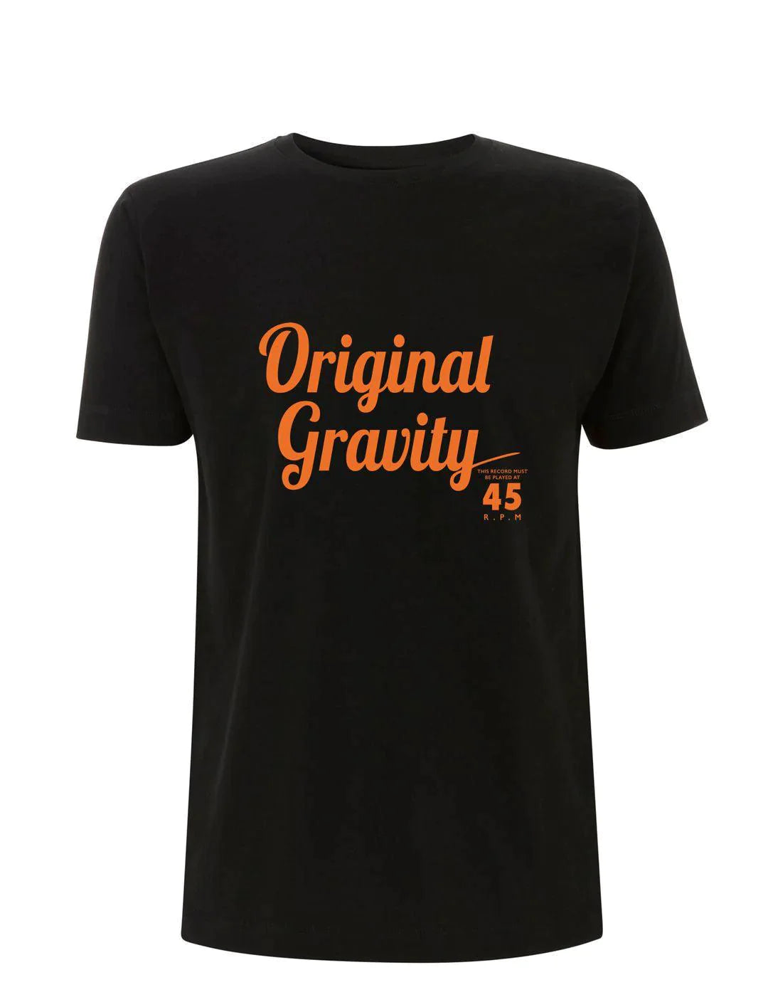 PLAYS at 45 RPM: Original Gravity Records T-Shirt (4 Colour Options) Official Merchandise - SOUND IS COLOUR