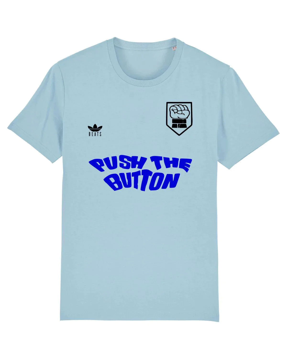 PUSH THE BUTTON: T-Shirt Inspired by The Chemical Brothers & Football - SOUND IS COLOUR