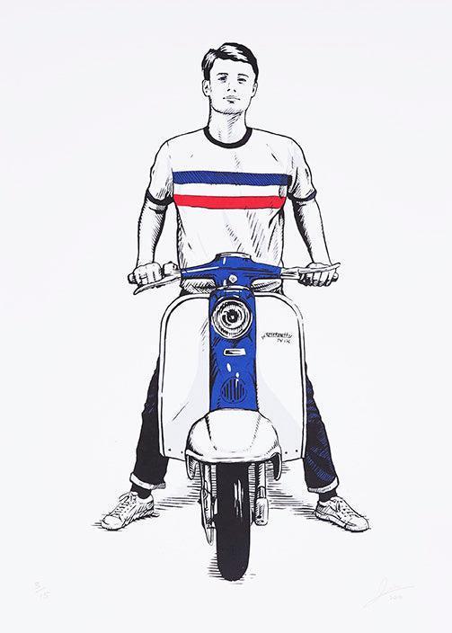 SCOOTER STYLE: T-Shirt Inspired by Scootering, Lambretta and Art Gallery Clothing. - SOUND IS COLOUR