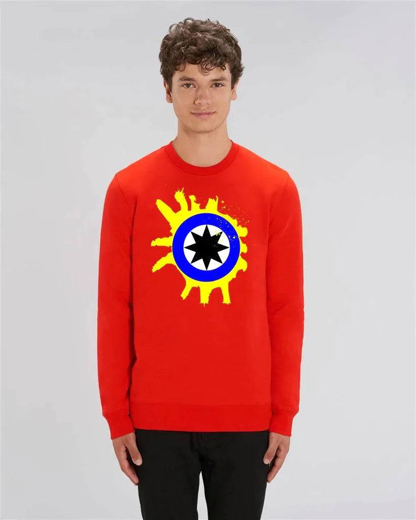 SHINE LIKE STARS (Red): Sweatshirt Inspired by Primal Scream - SOUND IS COLOUR