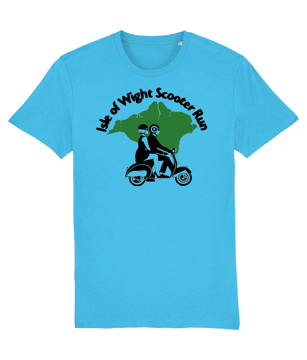 SLE OF WIGHT T-Shirt Inspired by Classic Vespa Scooters (4 Colour Options) Small to 3XL - SOUND IS COLOUR