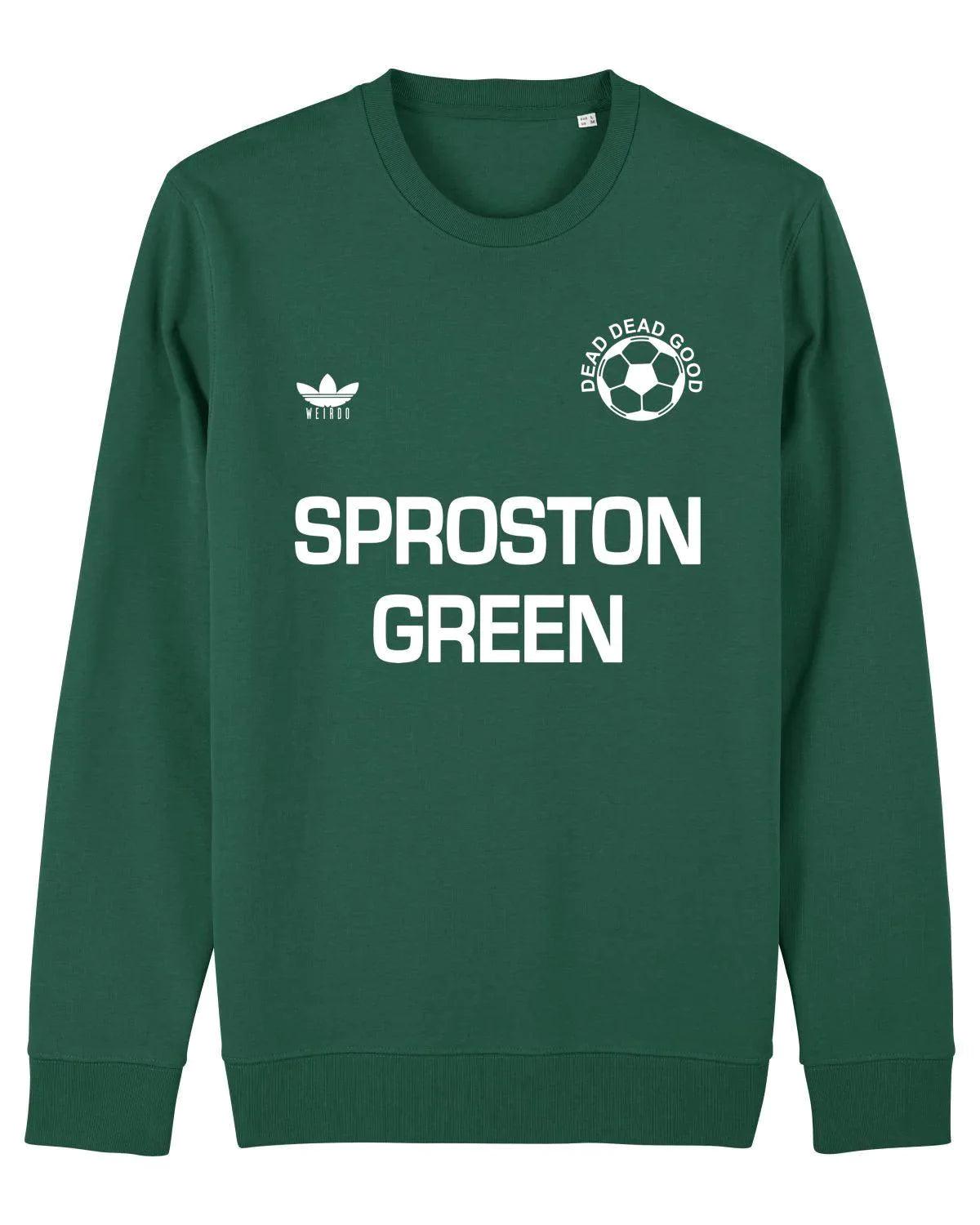 SPROSTON GREEN: Sweatshirt Inspired by The Charlatans & Football - SOUND IS COLOUR