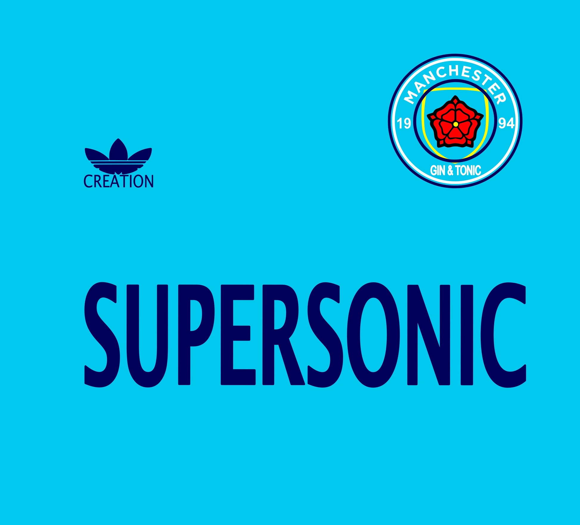 SUPERSONIC: T-Shirt Inspired by Oasis, Football & Man City - SOUND IS COLOUR