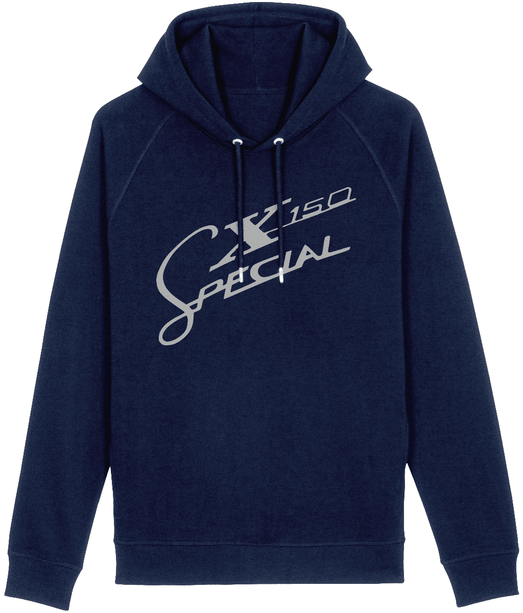 SX150: Navy Hoodie Inspired by Classic Lambretta Scooters. Small to 3XL - SOUND IS COLOUR